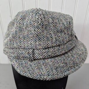Odds Newsboy Cap Multi Color Confetti Tweed Wool Blend One Sz Fits All Hat Chic